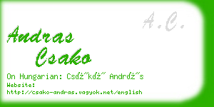 andras csako business card